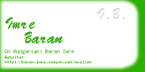 imre baran business card